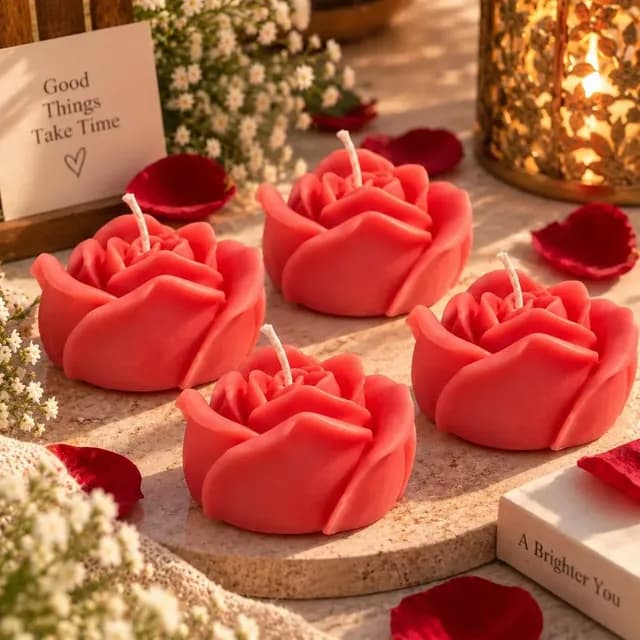 Rose Candle Set of 4 — photo 1